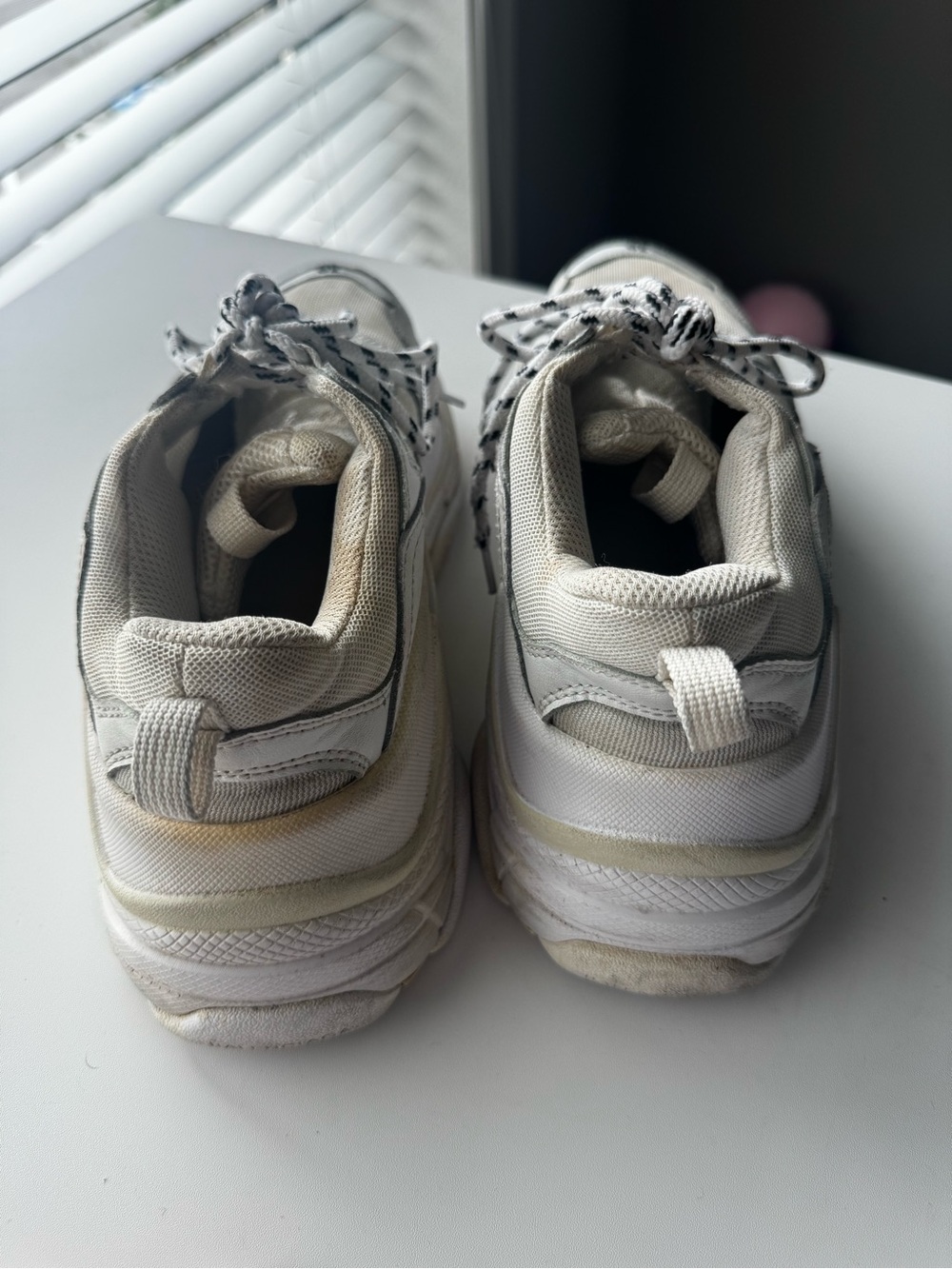 Balenciaga Cream White Layered Triple-S Style Sneakers - Picture 6 of 6